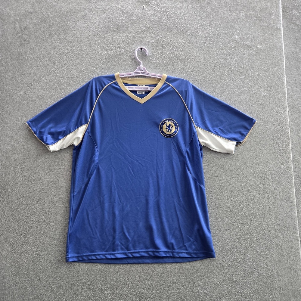 Chelsea FC Men Jersey L Blue Chelsea Football Club Team Crest Activewear Logo